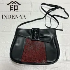 ほぼ未使用✨印傳屋 インデンヤ・リボン ショルダーバッグ斜め掛け 鹿 