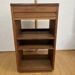 美品 天然木 葉山ガーデン 葉山家具 ウォールナット 電話台 本棚