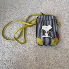 スヌーピー ストライプポーチ