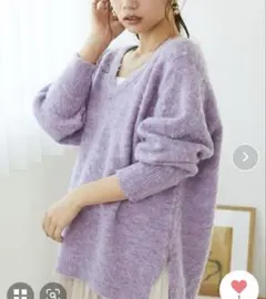 オリエンタルトラフィック ミッシュマッシュメランジVネックニットプルオーバー