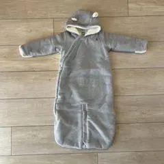 【美品】ベビーギャップ　防寒着　モコモコ　ボア　カバーオール　80cm　くま耳