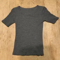 メリノウール クルーネック 半袖