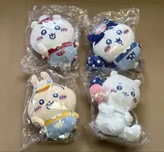 ワクワクゆうえんち・ぬいぐるみs4体セット●ちいかわ・ハチワレ・うさぎ・着ぐるみ