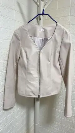 ノーカラージャケット レザージャケット ライダースジャケット