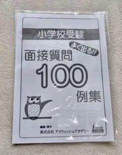 小学校受験 面接100例集 アイウィッシュアカデミー 合格 受験 行動観察