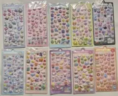 3Dシール　ぷくぷくタイプの3Dシール 10枚　ポンピンドロップシール風