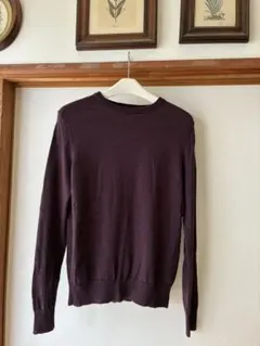 美品ユニクロクルーネックセーター　エキストラファイン　L