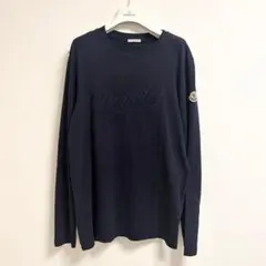 【ゆったり】MONCLER 長袖Tシャツ LS TSHIRT ロゴ ネイビー Sのサムネイル
