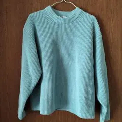 UNIQLO　ウォッシャブルソフトニットクルーセーター（長袖）　ブルー