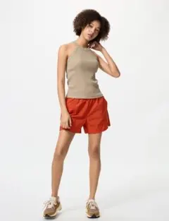 ユニクロホルターネックブラタンクトップ　ベージュ　XL　新品タグ付き