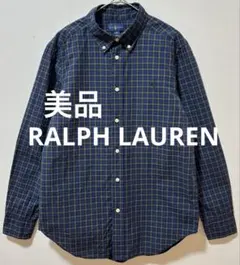 美品　RALPH LAUREN ラルフローレン　ポニー刺繍　チェック長袖シャツ
