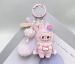 ウサギラブブキャラクターキーホルダー　ピンク