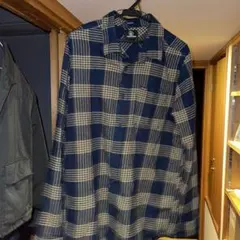 VOLCOM チェック柄シャツ L-6 ネイビー/ベージュ