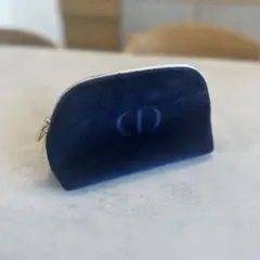 DIOR ディオール　クリスマスコフレ　限定品　ポーチ　ベロア　ネイビー　メイク