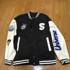 スタジャン 黒と白 星刺繍