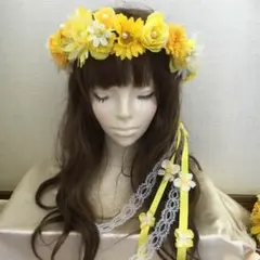 soldo out☆黄色の花かんむり☆