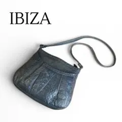 IBIZA イビサ レザー ショルダーバッグ パッチワーク ブラックのサムネイル