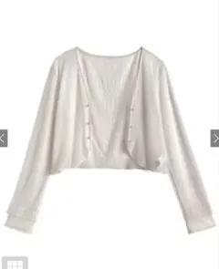 GRL グレイル シアーカーディガン 【ks081】　ホワイト