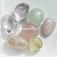 ✩.*˚特選✩.*˚天然石タンブル7個セット クンツァイト入り 握り石