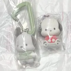 カラフルカラビナマスコットチャーム ふわわフロッキーマスコット ポチャッコ 2点