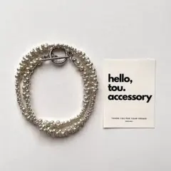 ファルファーレパラジウム　シルバービーズネックレス　チョーカー