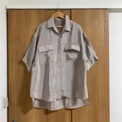 ebure エブール 半袖シャツ ブラウス ダークブラウン - メルカリ