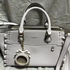 AND CHOUETTE ハンドバッグ ホワイト フリル | Mercari