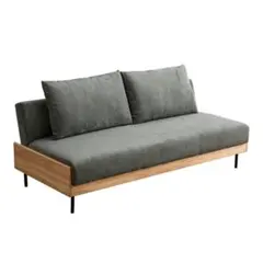 2WAYソファベッド 186cm グリーン　コーデュロイ