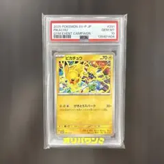 【PSA10】ピカチュウ 291/SV-P プロモ GYM EVENT CAMP