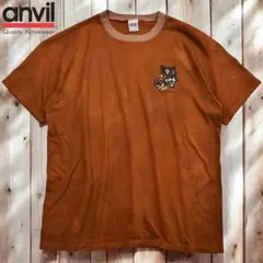 07M152◯ 80s anvil USA製 後染め 半袖 リンガー Tシャツ