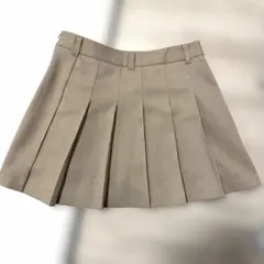 GU プリーツミニスカート ベージュ インパン付き