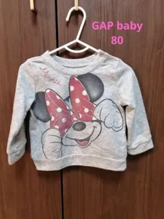 【baby GAP】ディズニー　ミニーマウス　トレーナー　スウェット　80