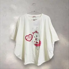新品タグ付き しまむら SWIMMERスイマー ブルーウサギプリントTシャツ