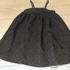 ブラック　エンボス　キャミワンピース　スカート 120cm