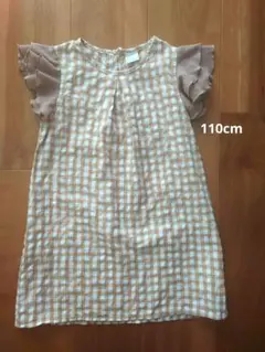 ビーデスビー　 ギンガムチェック柄　ノースリーブワンピース 110センチ