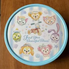 ディズニーシー ダッフィー＆フレンズ 丸型　缶　空き缶　東京　ディズニーのサムネイル