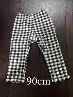 チェック柄 裏起毛 ズボン 冬服 長ズボン 90cm