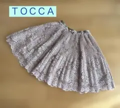 tocca総レーススカート 130 ベージュピンク