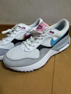 NIKE エアマックス スニーカー ホワイト/グレー/ブルー/ピンク24.5cm