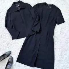美品✨東京ソワール　ブラックフォーマル　ワンピース　お受験スーツ　喪服　礼服　L