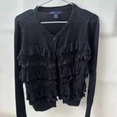 GAP キッズ　カーディガン　フリル　ネイビー　Sサイズ　6〜7歳
