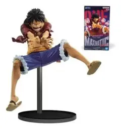 モンキー・D・ルフィのアクションフィギュア。未開封の箱入り。高さ21cm
