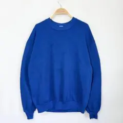 80s USA製 JERZEES ジャージーズ 無地 スウェット ブルー S34