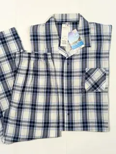 【新品】トップバリュ 播州織メンズ パジャマ長袖長ズボン上下セット Lサイズ