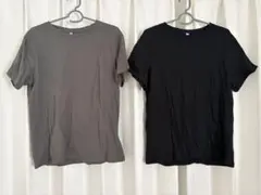 【未使用品】SHEIN 半袖 Tシャツ 2枚セット（グレー・ブラック） Sサイズのサムネイル