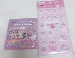 ESTHER BUNNY シール 2点セット おはじきシール フロッキーシール