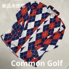 新品未使用 Common Golf ダイヤモンドパターンシャツ XL