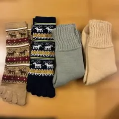 値下げ　あったかソックス4足セット
