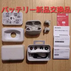ソニー WF-1000XM4 バッテリー新品交換済 シルバー ワイヤレスイヤホン