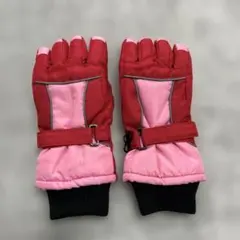 スキーグローブ キッズ レッド